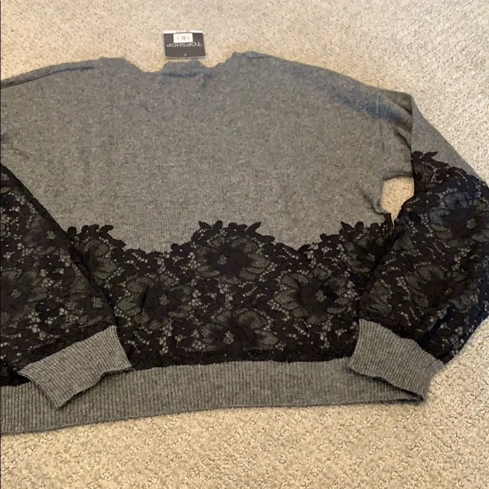 Top shop size 6 NWT sweater lace detail - Picture 3 of 8